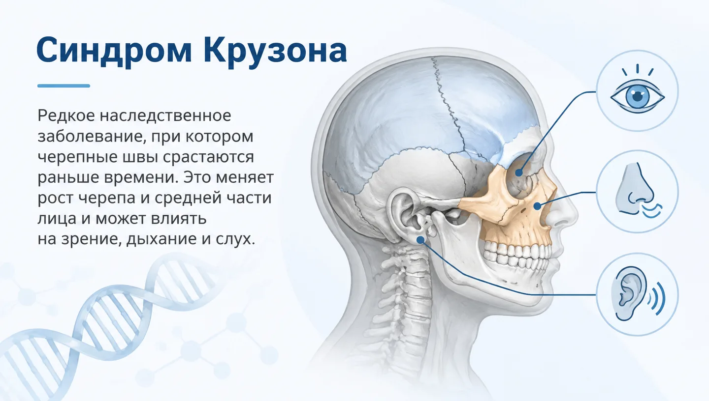 Первый слайд: Синдром Крузона