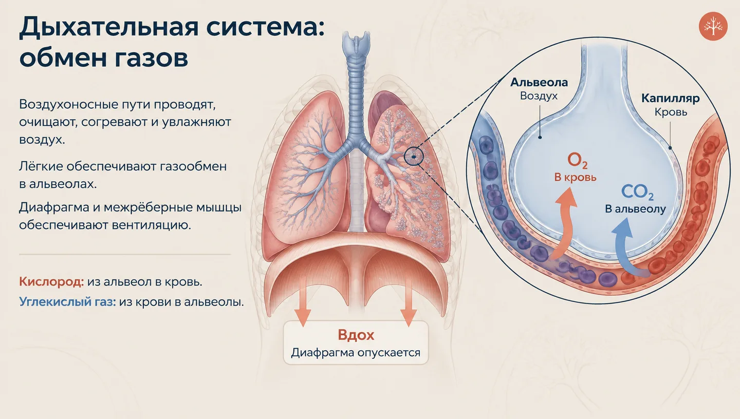 Дыхательная система: обмен газов