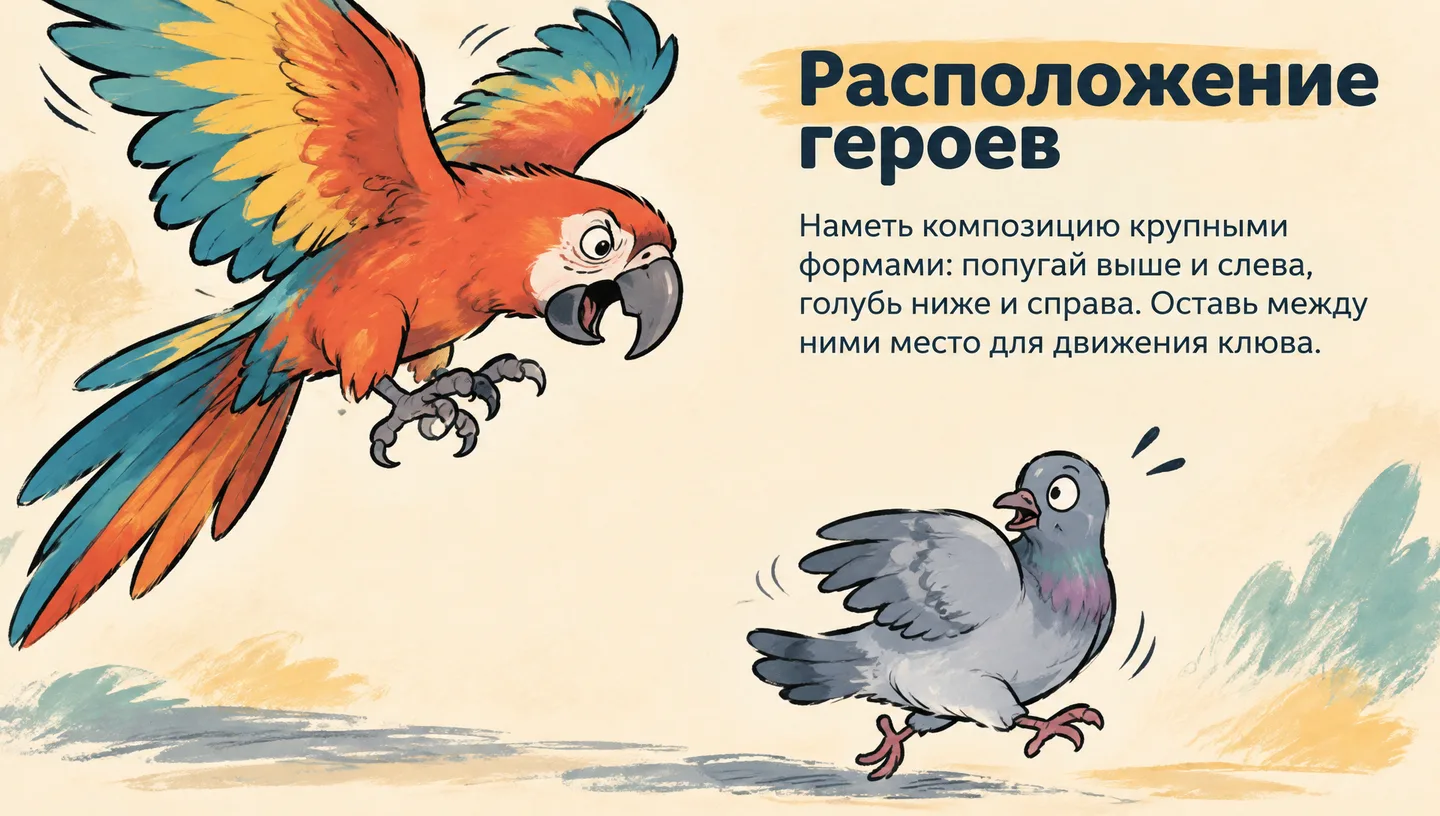 Расположение героев