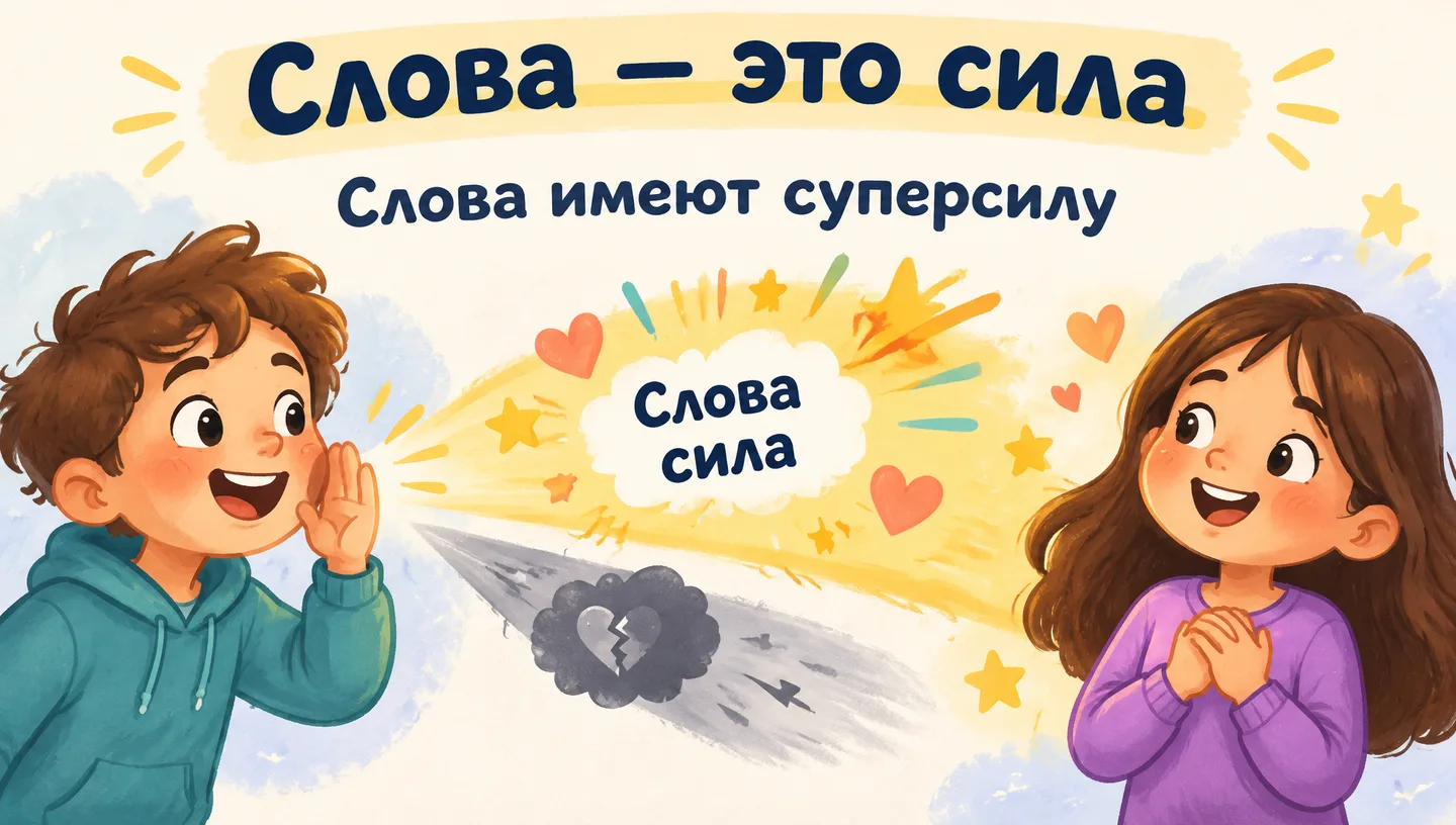 Первый слайд: Слова — это сила