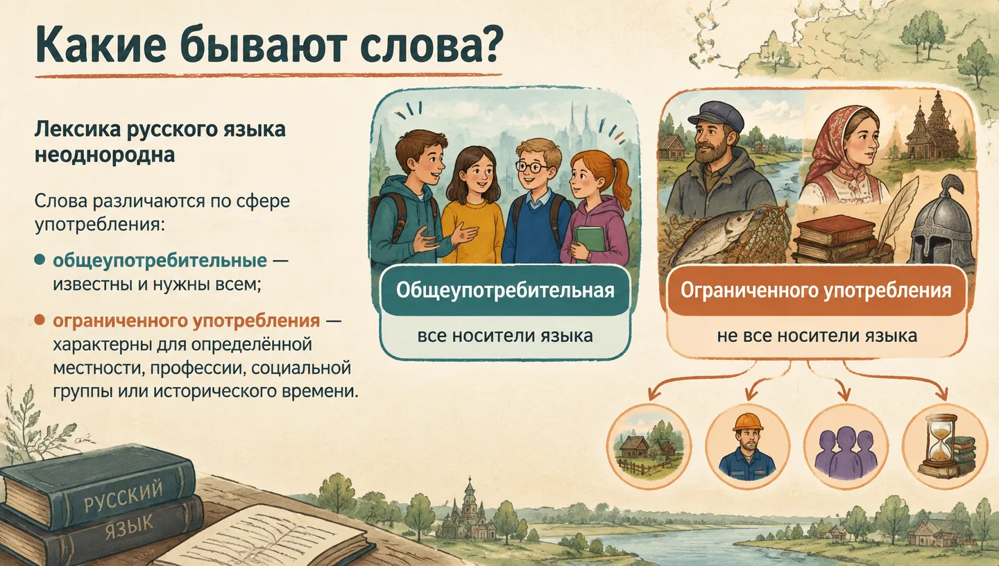Какие бывают слова?