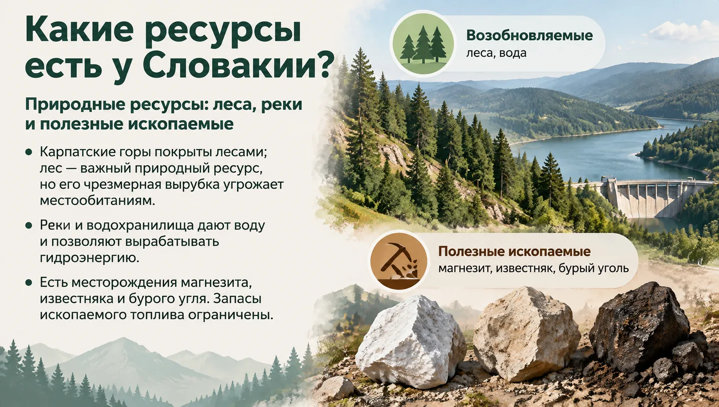 Какие ресурсы есть у Словакии?