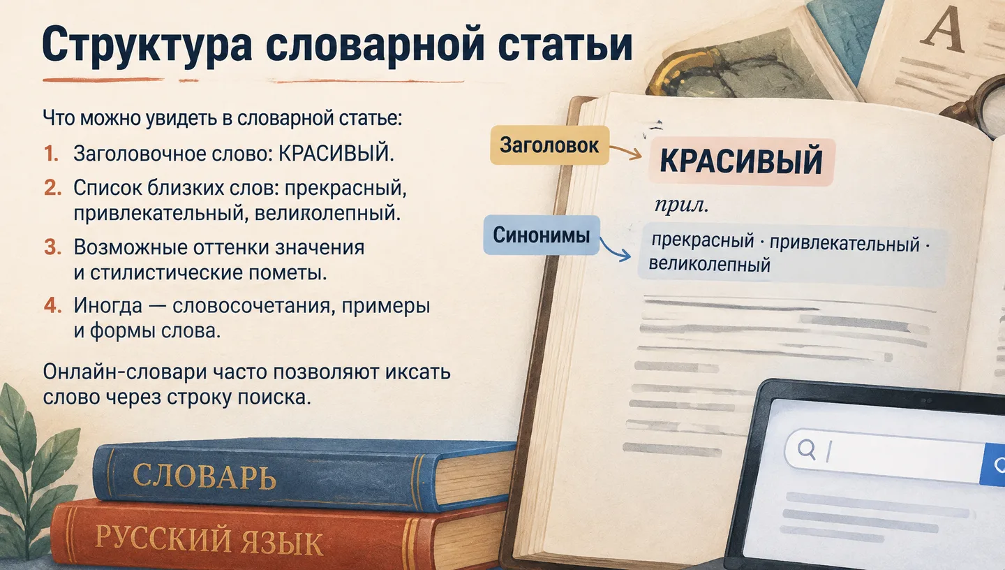 Структура словарной статьи