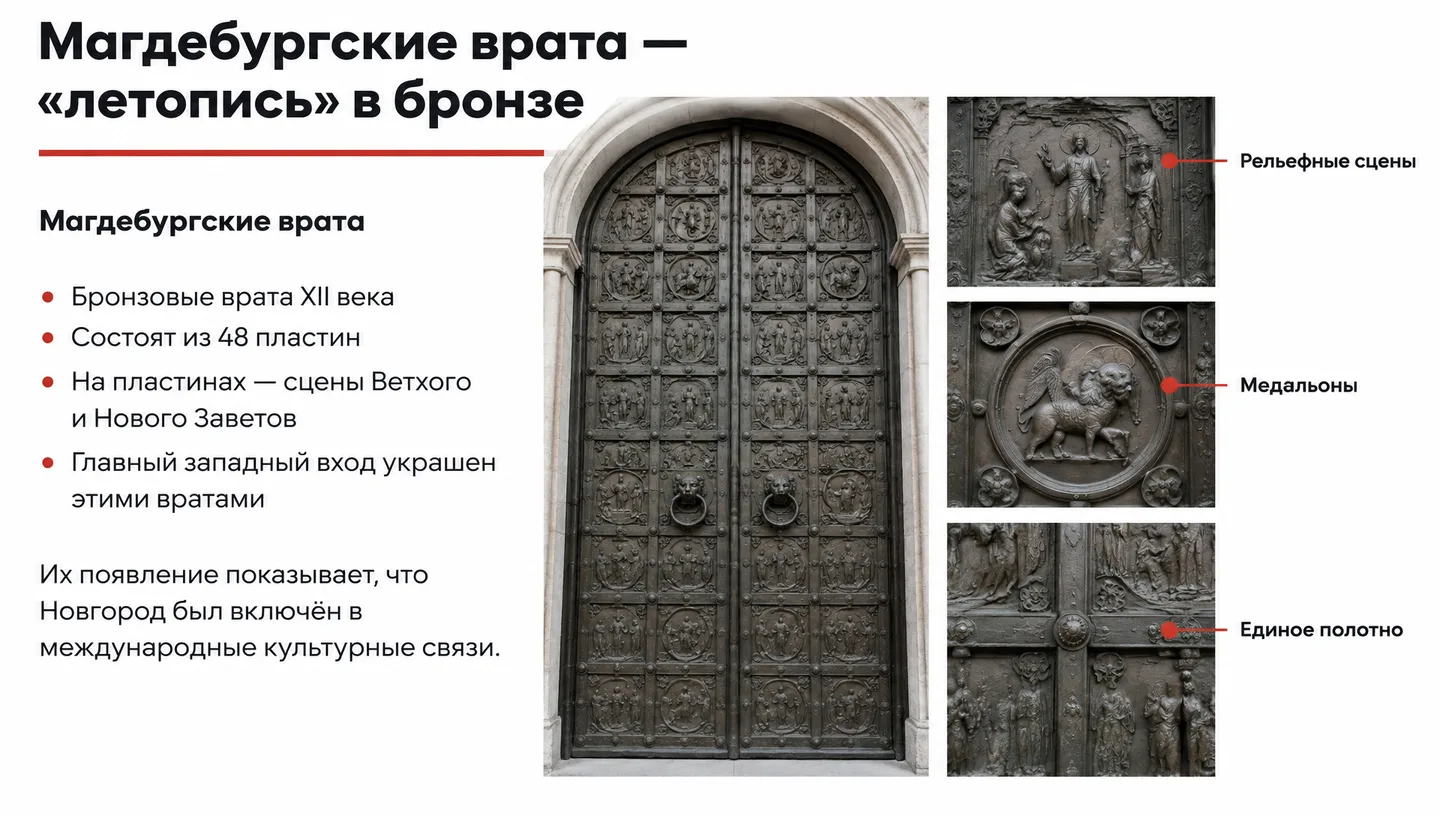 Магдебургские врата — «летопись» в бронзе