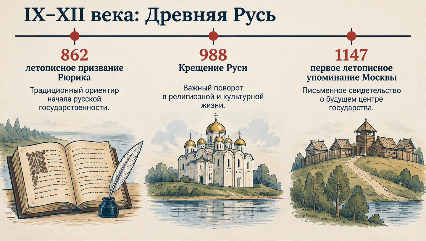 IX–XII века: Древняя Русь