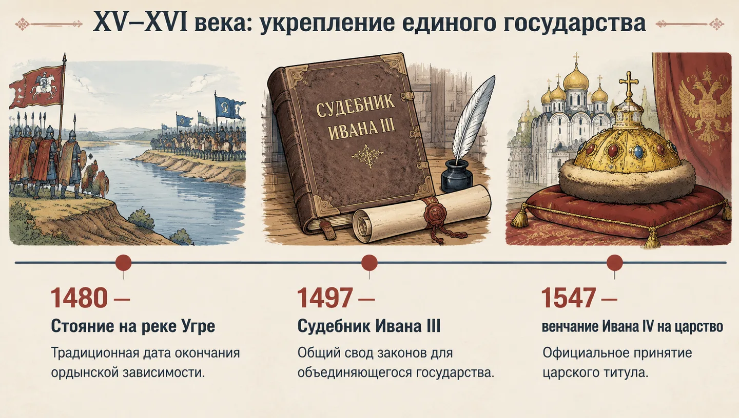 XV–XVI века: укрепление единого государства