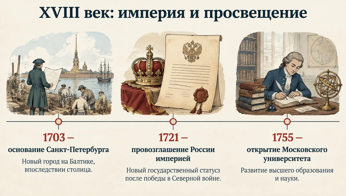 XVIII век: империя и просвещение