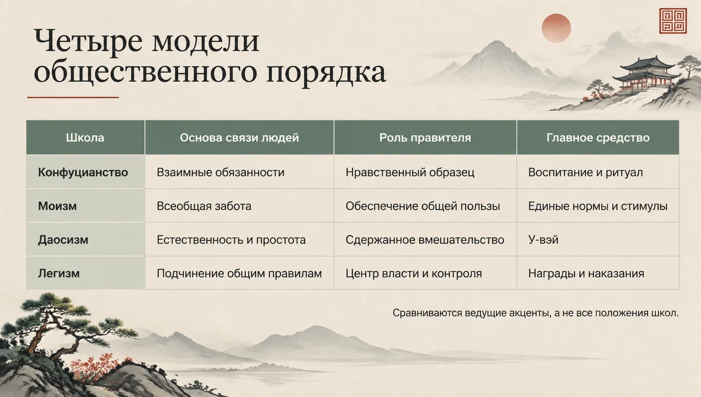 Четыре модели общественного порядка