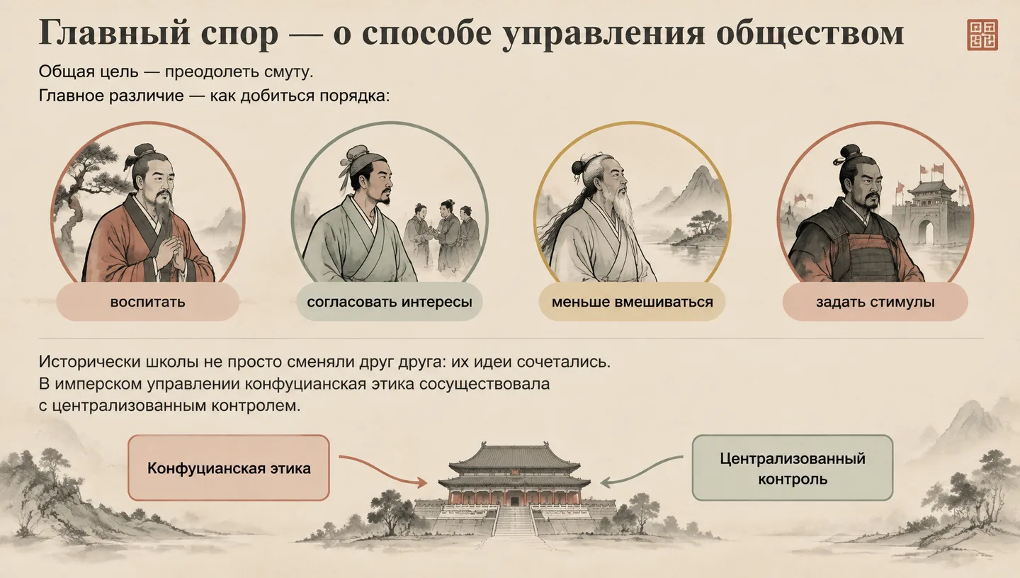 Главный спор — о способе управления обществом