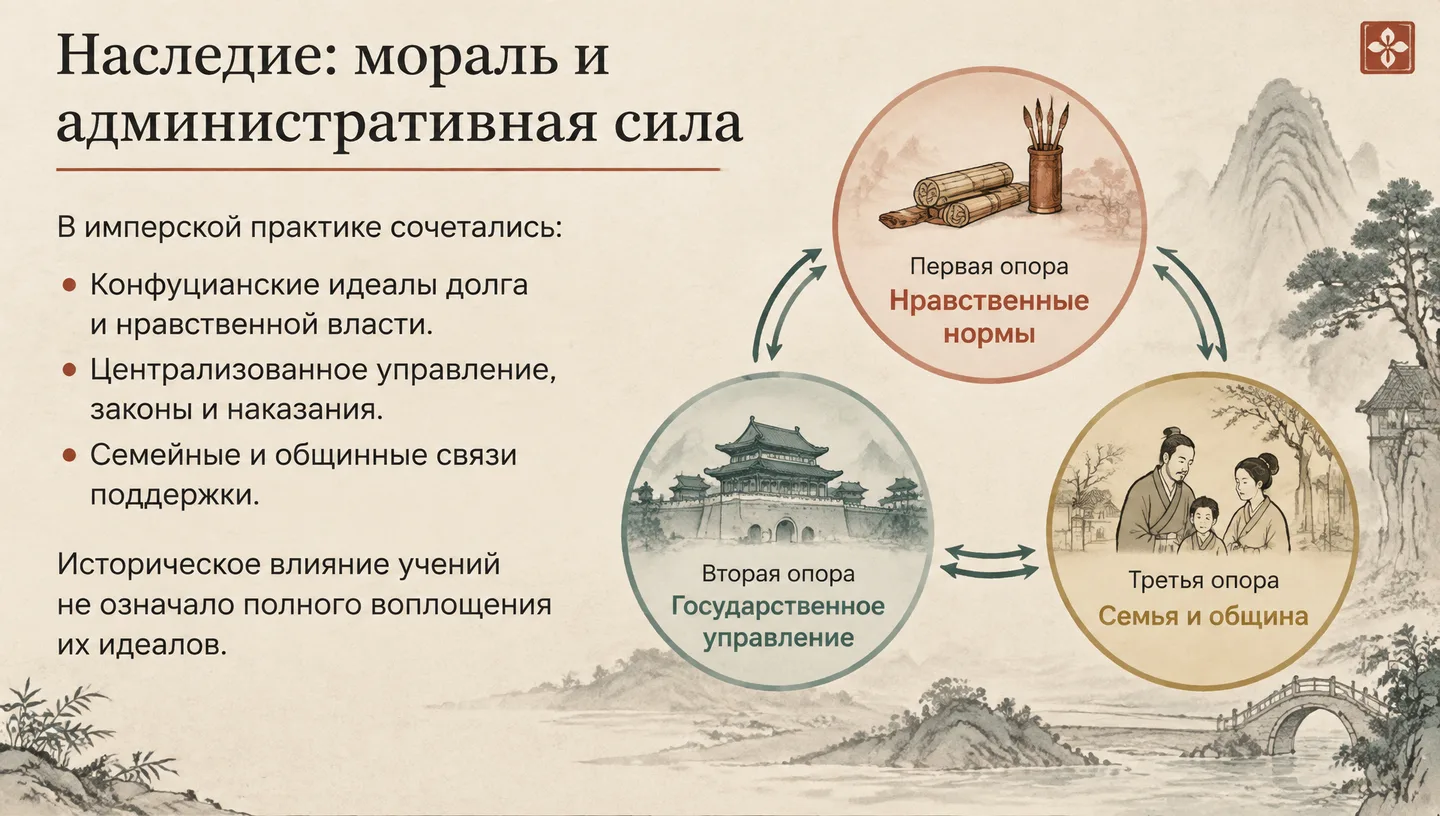 Наследие: мораль и административная сила