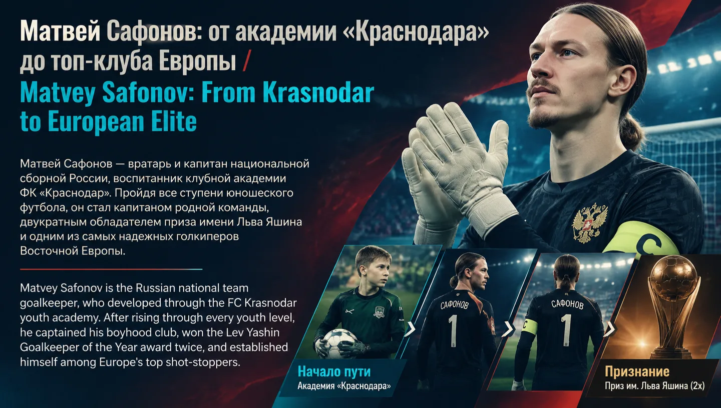 Матвей Сафонов: от академии «Краснодара» до топ-клуба Европы / Matvey Safonov: From Krasnodar to European Elite