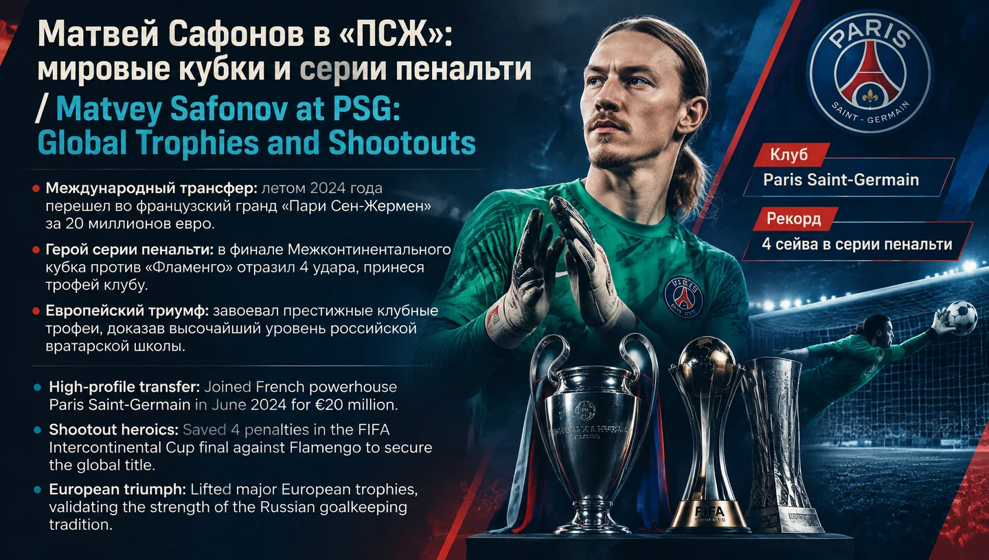Матвей Сафонов в «ПСЖ»: мировые кубки и серии пенальти / Matvey Safonov at PSG: Global Trophies and Shootouts