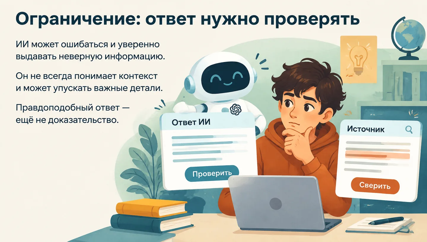 Ограничение: ответ нужно проверять