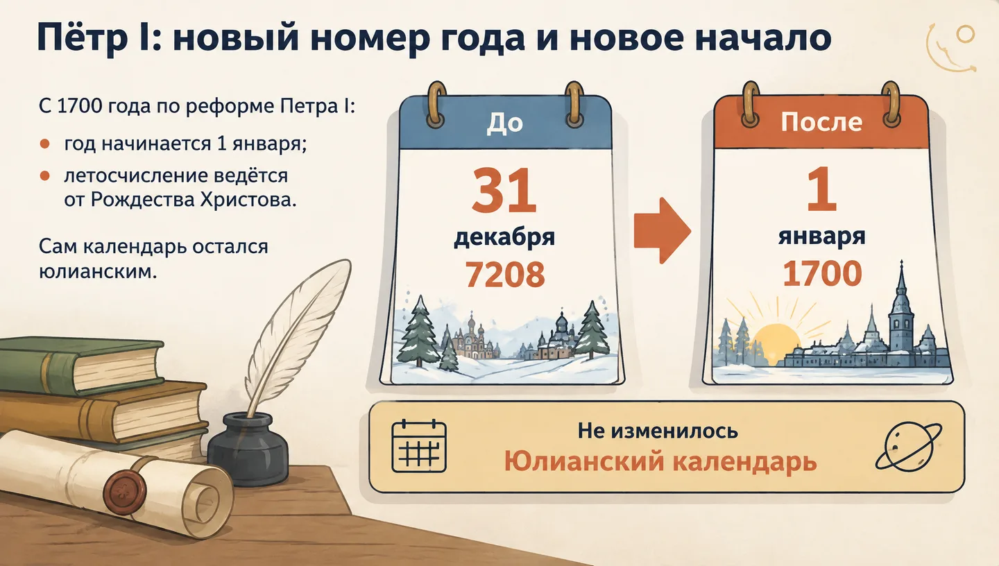 Пётр I: новый номер года и новое начало