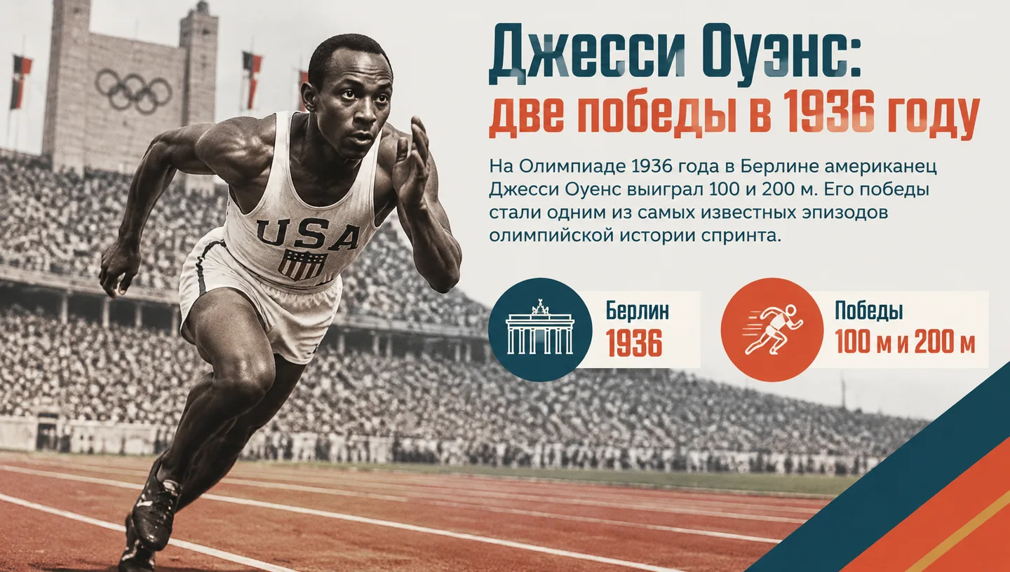 Джесси Оуэнс: две победы в 1936 году