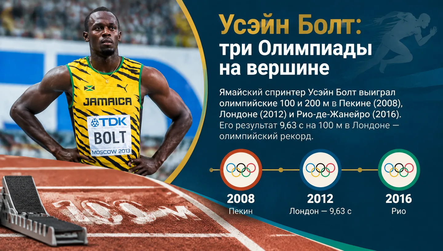 Усэйн Болт: три Олимпиады на вершине