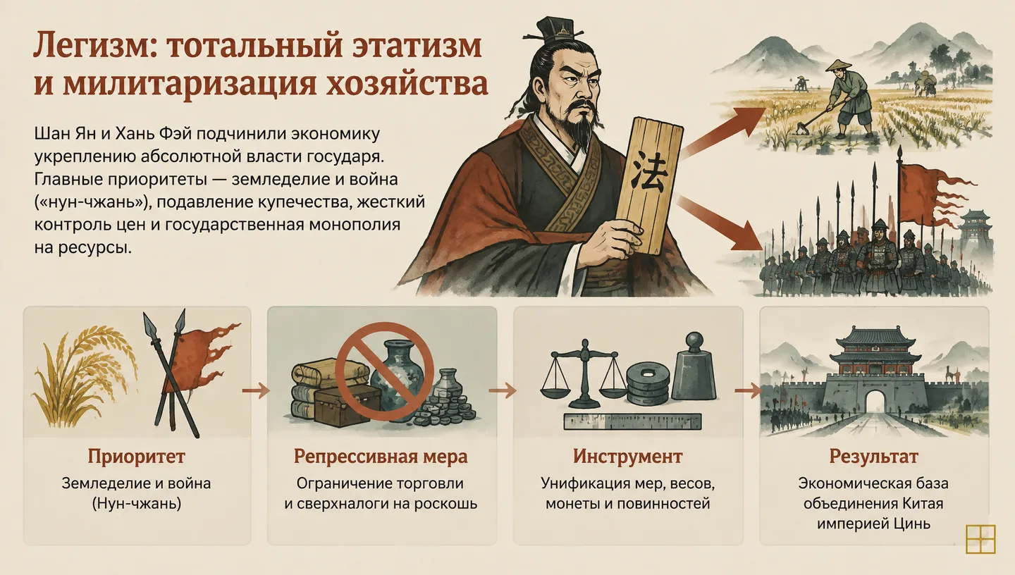 Легизм: тотальный этатизм и милитаризация хозяйства