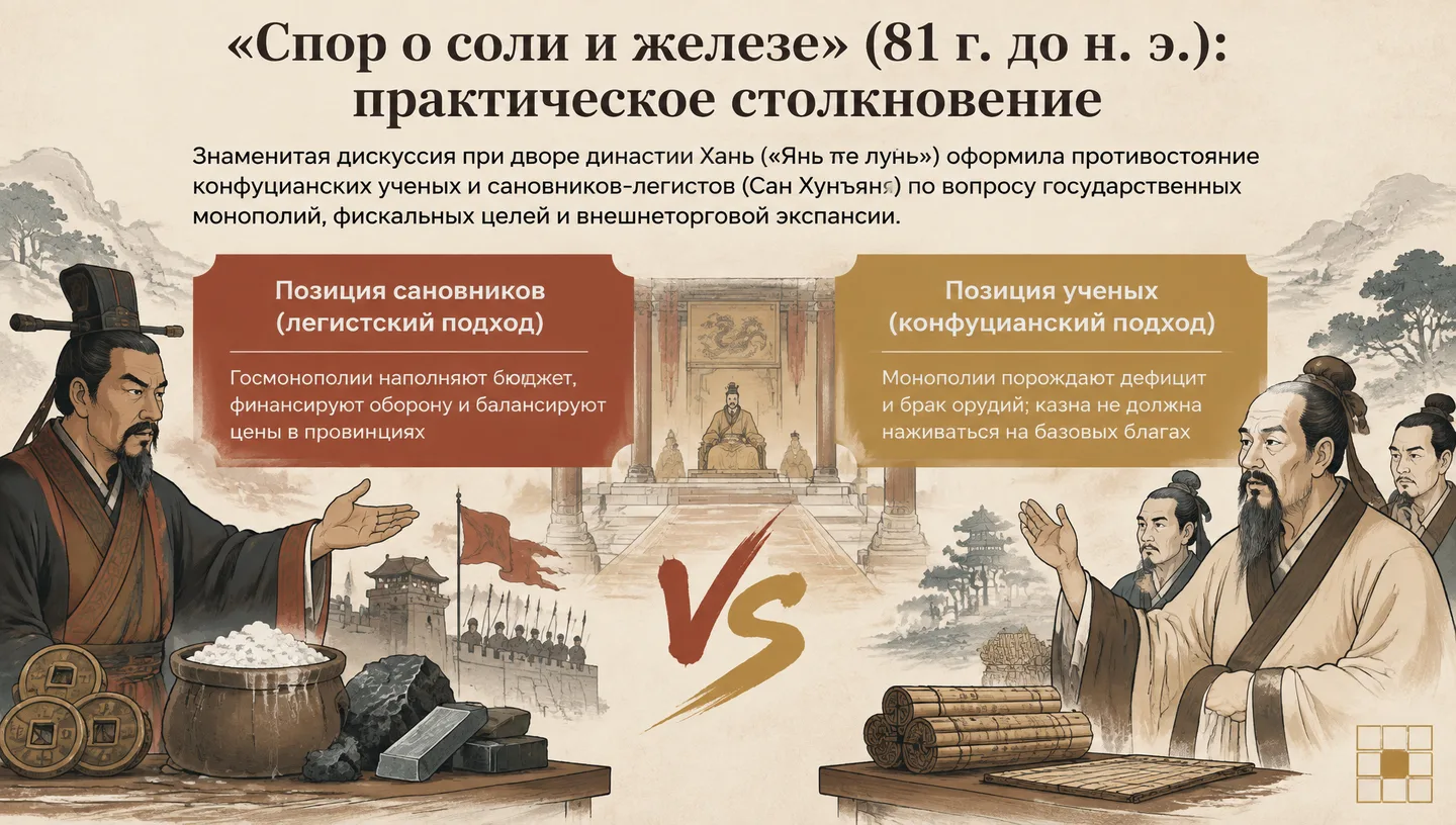«Спор о соли и железе» (81 г. до н. э.): практическое столкновение