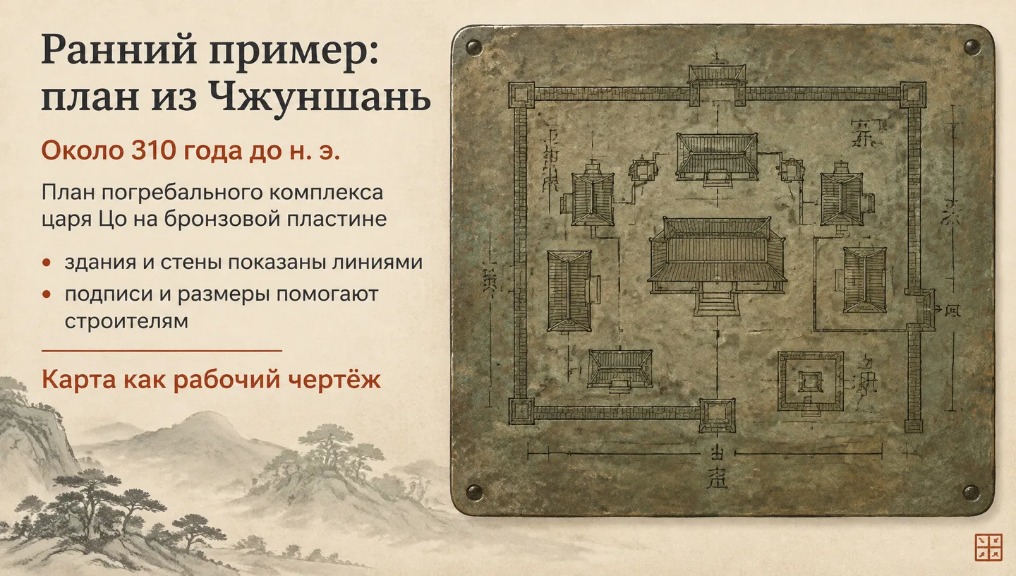 Ранний пример: план из Чжуншань