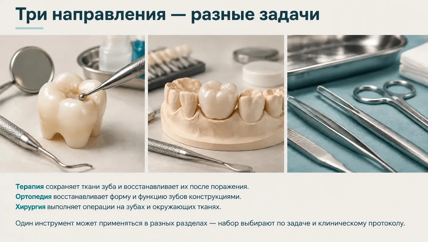 Три направления — разные задачи