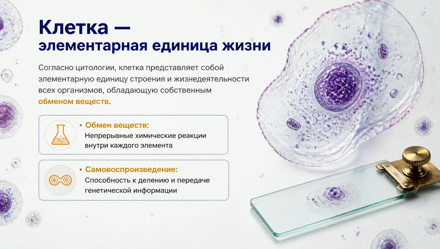 Клетка — элементарная единица жизни