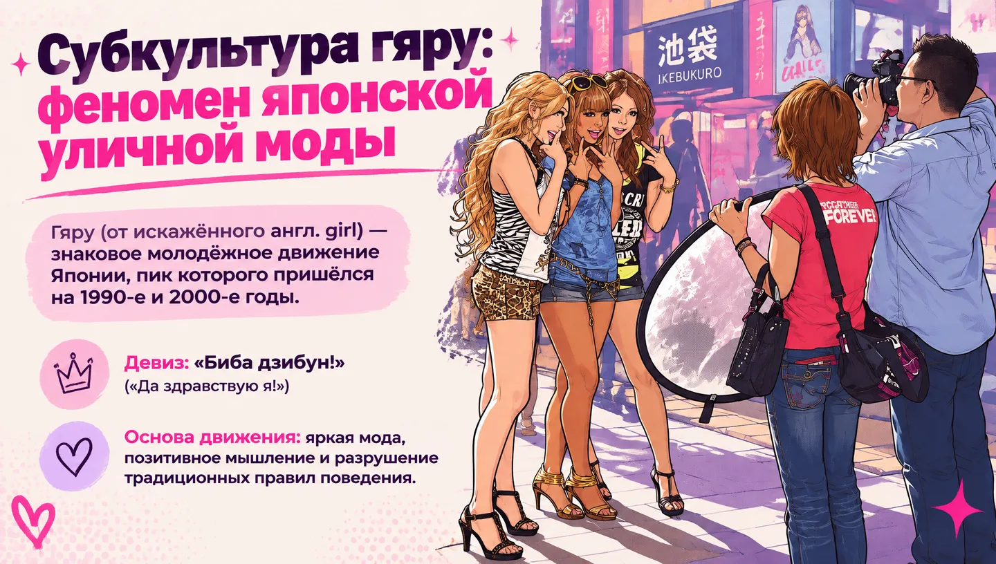 Первый слайд: Субкультура гяру: феномен японской уличной моды