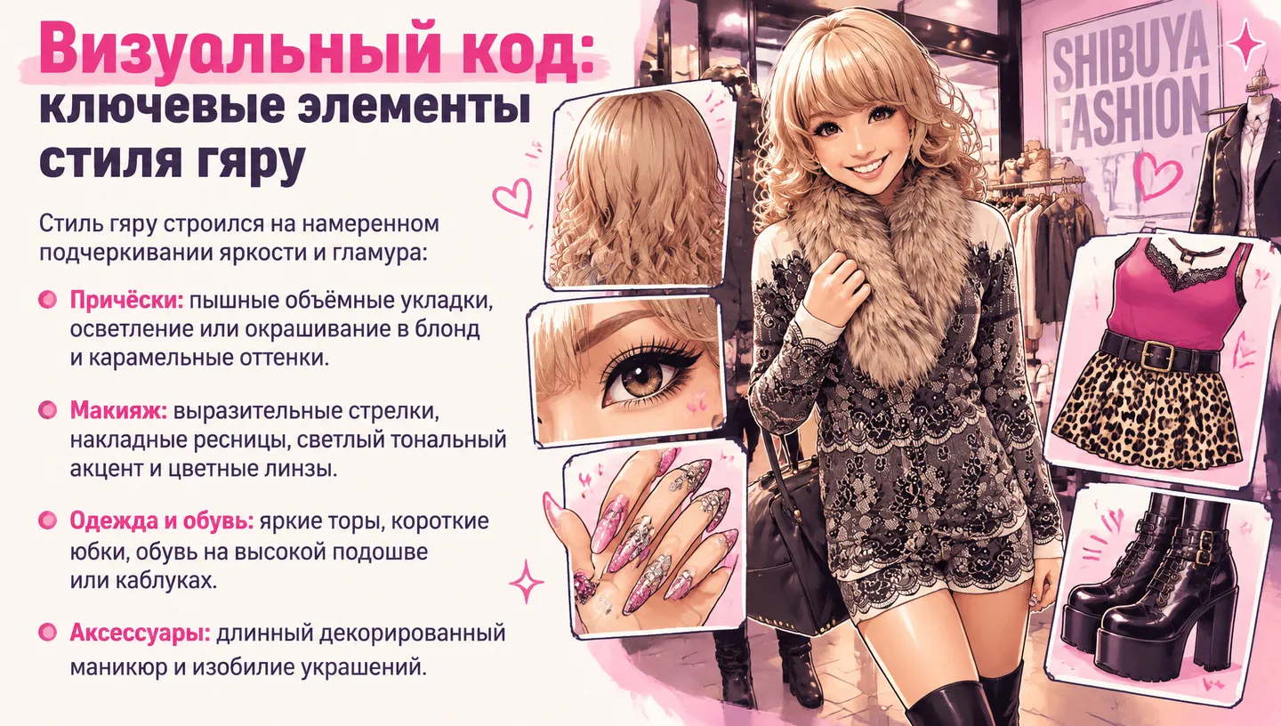Визуальный код: ключевые элементы стиля гяру