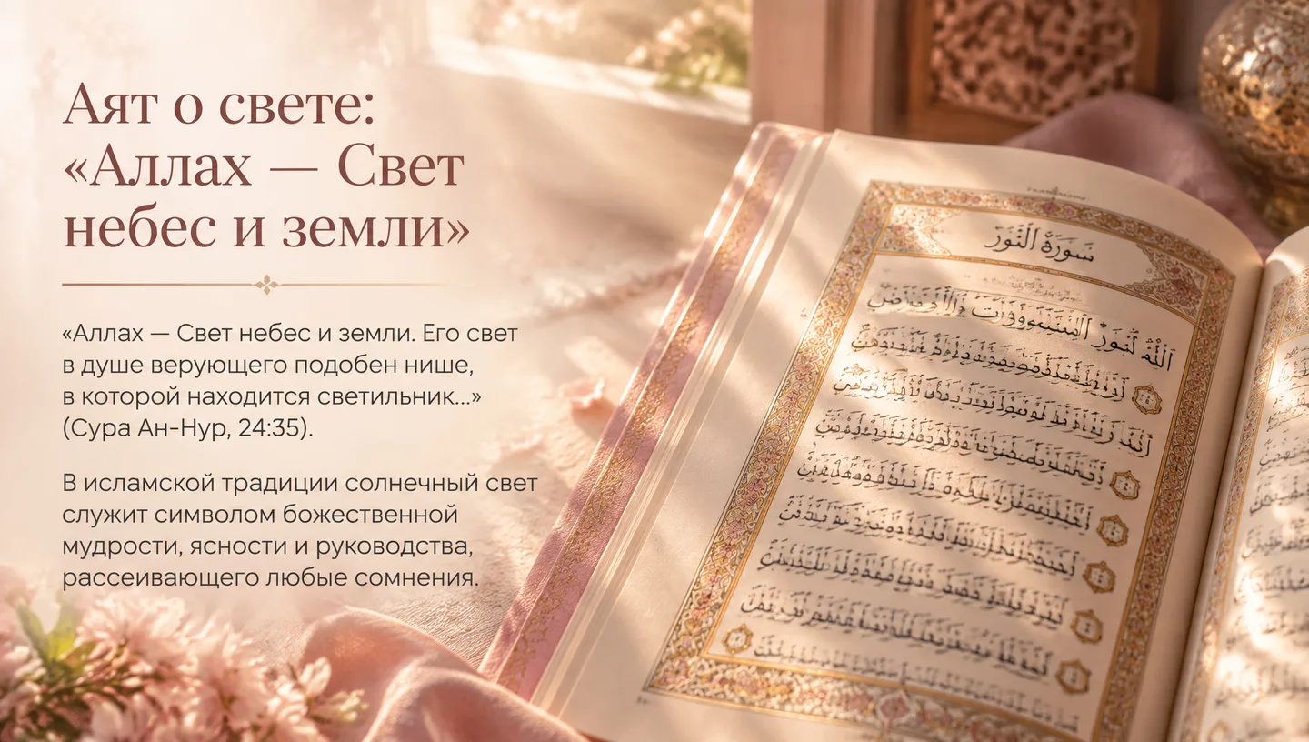 Аят о свете: «Аллах — Свет небес и земли»