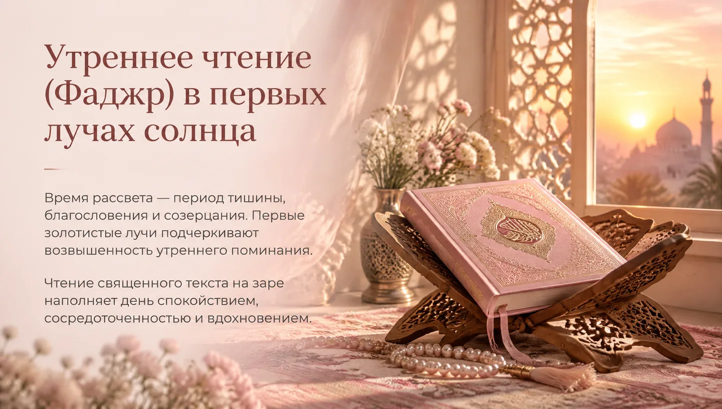 Утреннее чтение (Фаджр) в первых лучах солнца
