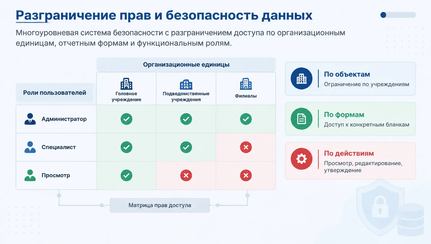 Разграничение прав и безопасность данных