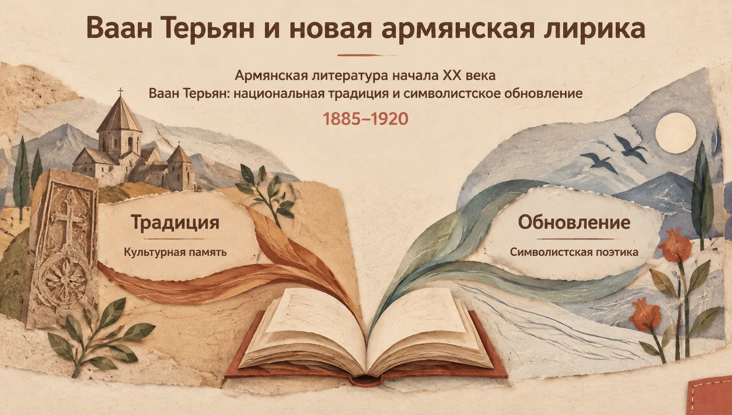 Первый слайд: Ваан Терьян и новая армянская лирика