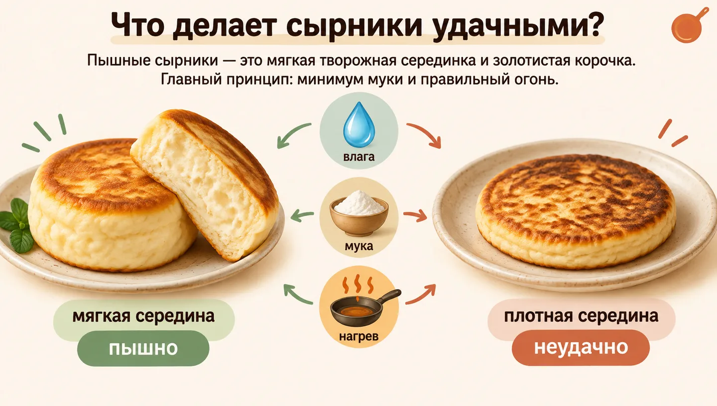 Что делает сырники удачными?