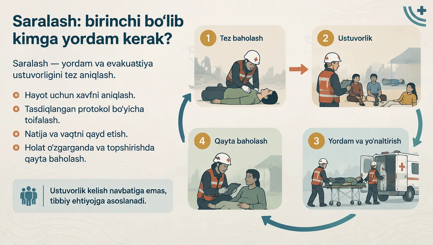 Saralash: birinchi bo‘lib kimga yordam kerak?
