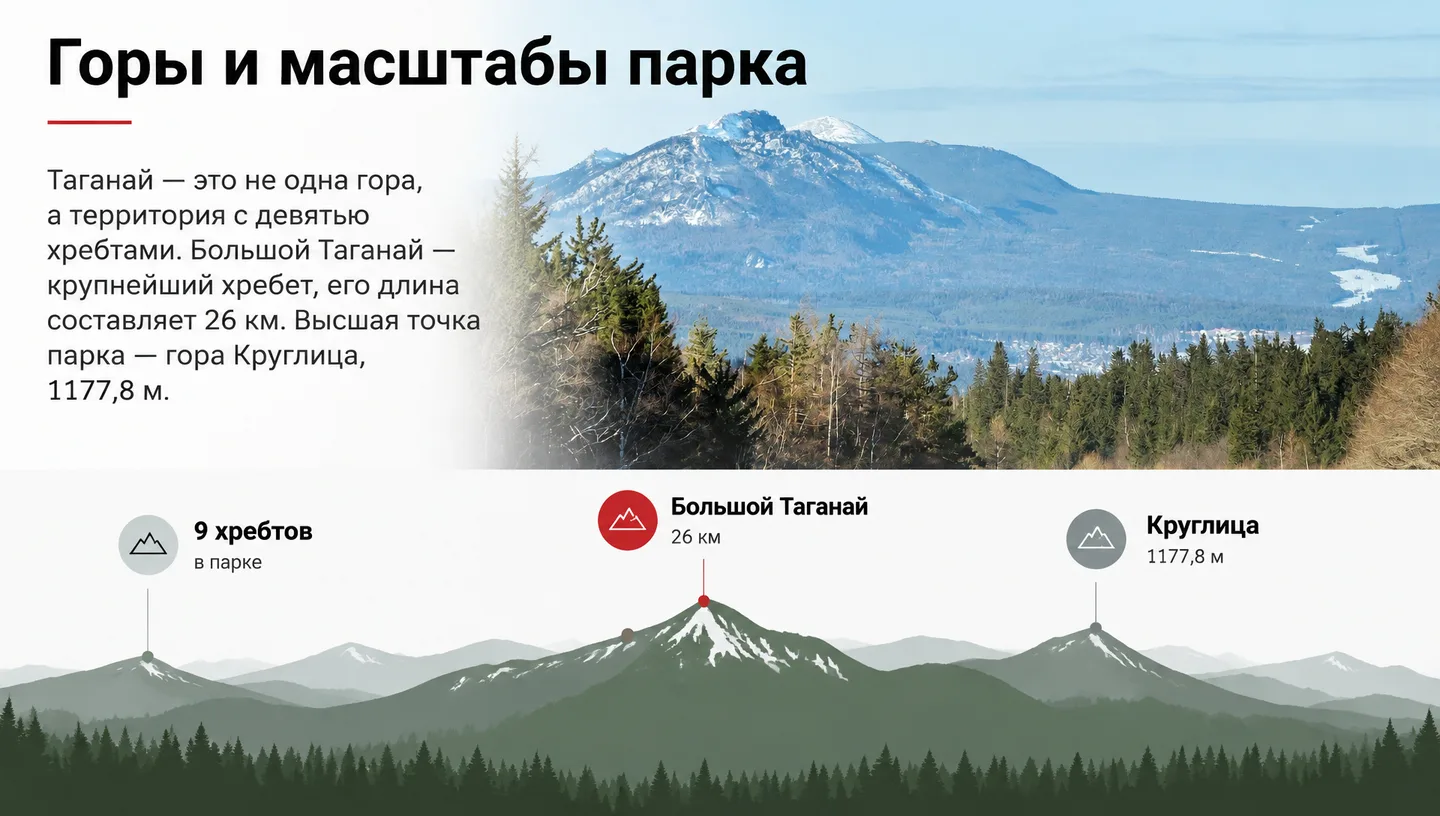 Горы и масштабы парка