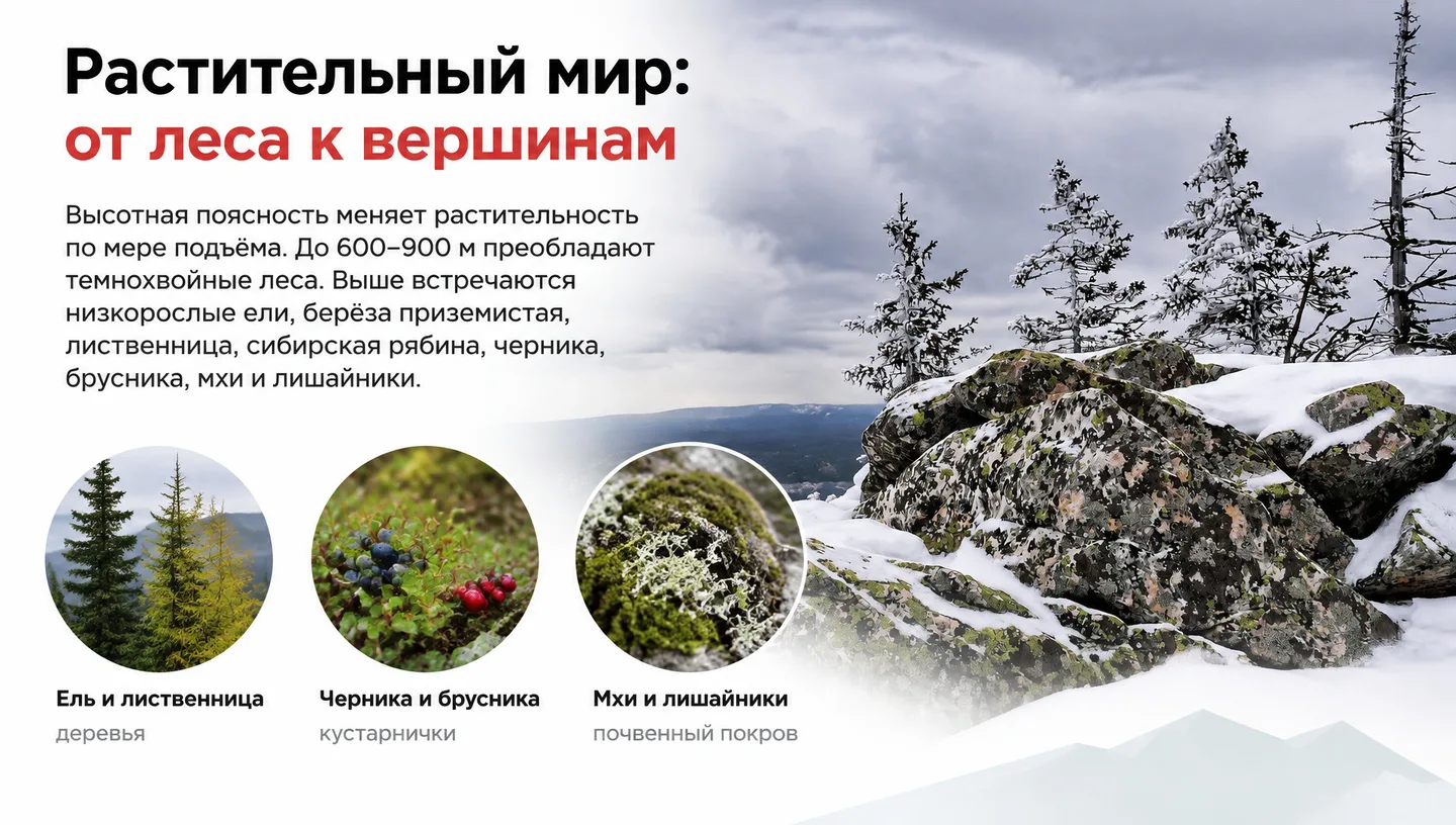 Растительный мир: от леса к вершинам