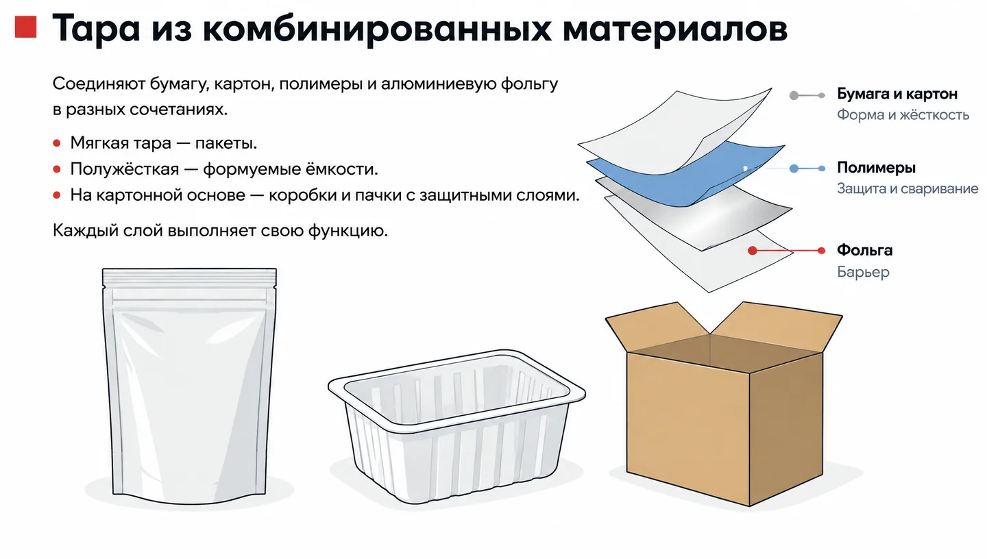 Первый слайд: Тара из комбинированных материалов