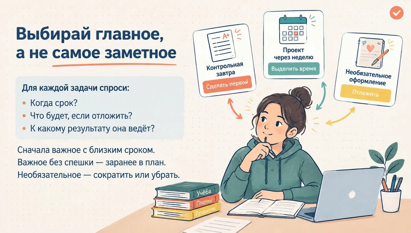 Выбирай главное, а не самое заметное