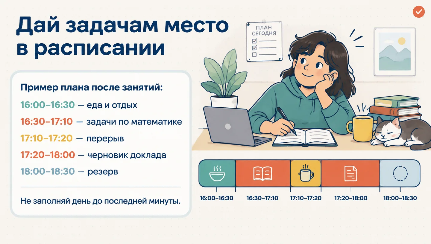 Дай задачам место в расписании