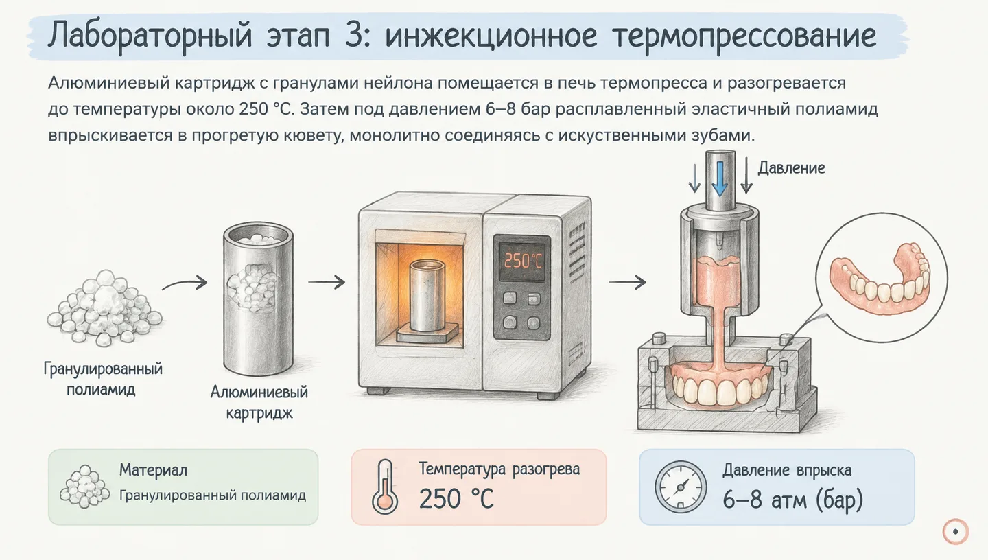 Лабораторный этап 3: инжекционное термопрессование