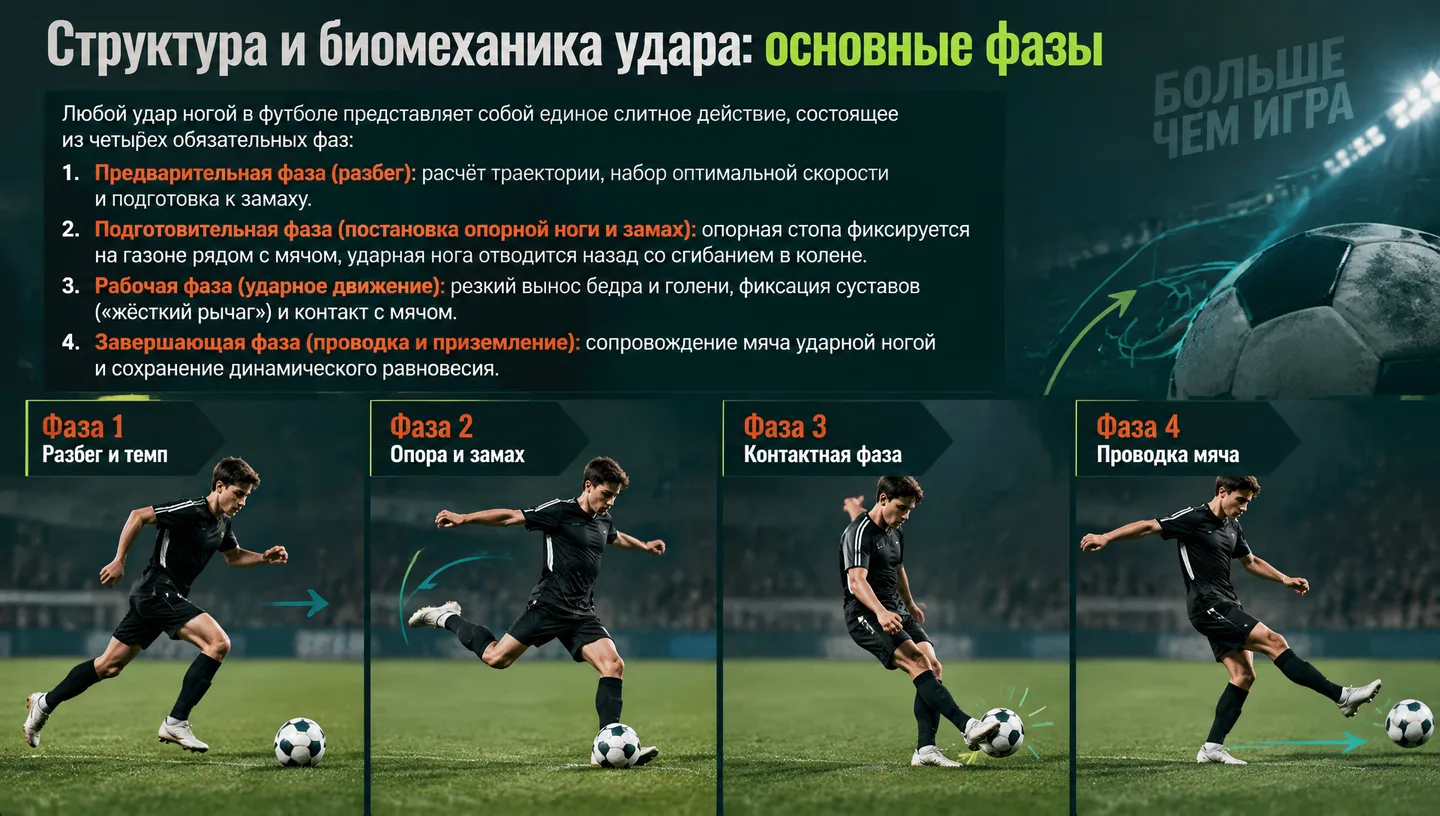 Структура и биомеханика удара: основные фазы