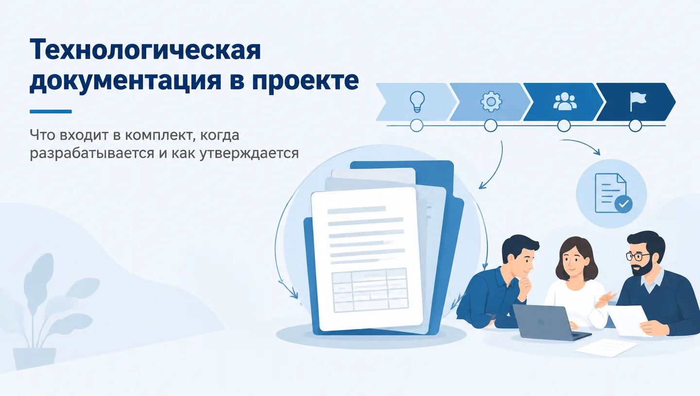 Первый слайд: Технологическая документация в проекте