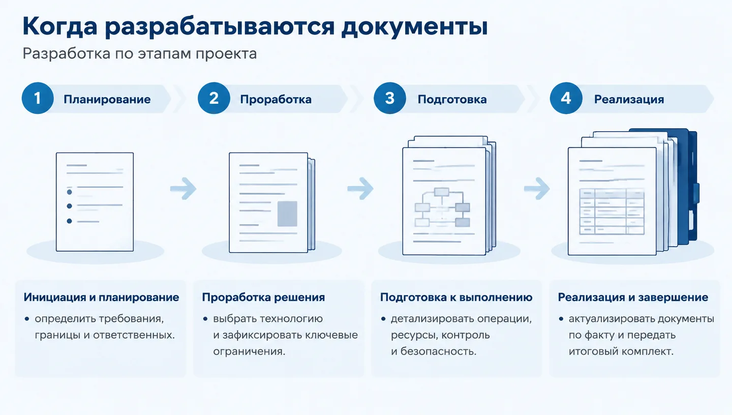 Когда разрабатываются документы