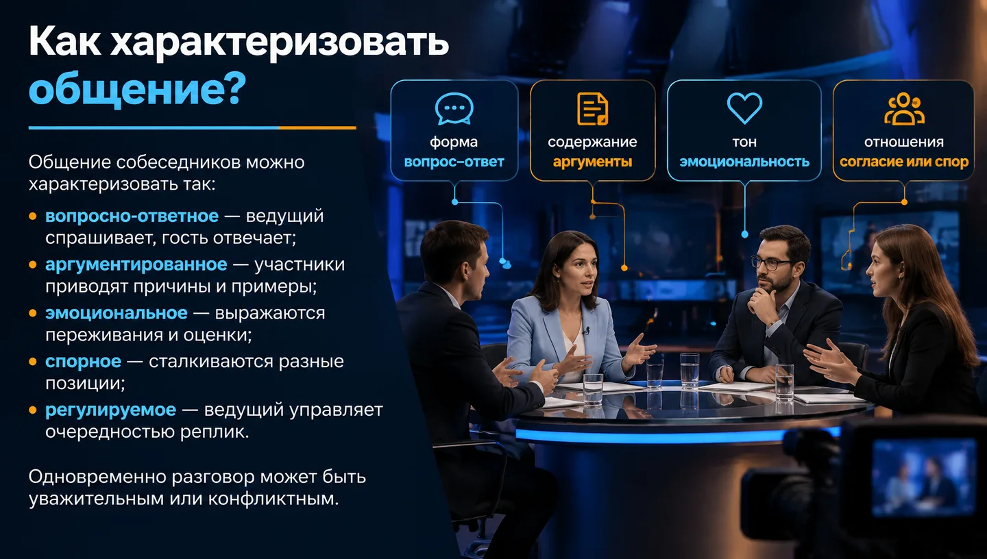 Как характеризовать общение?