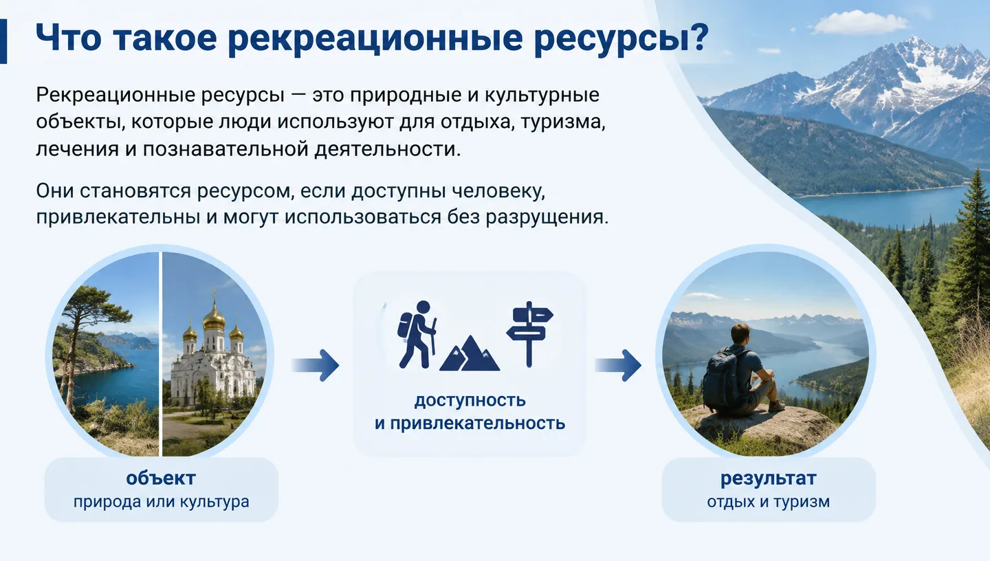 Что такое рекреационные ресурсы?
