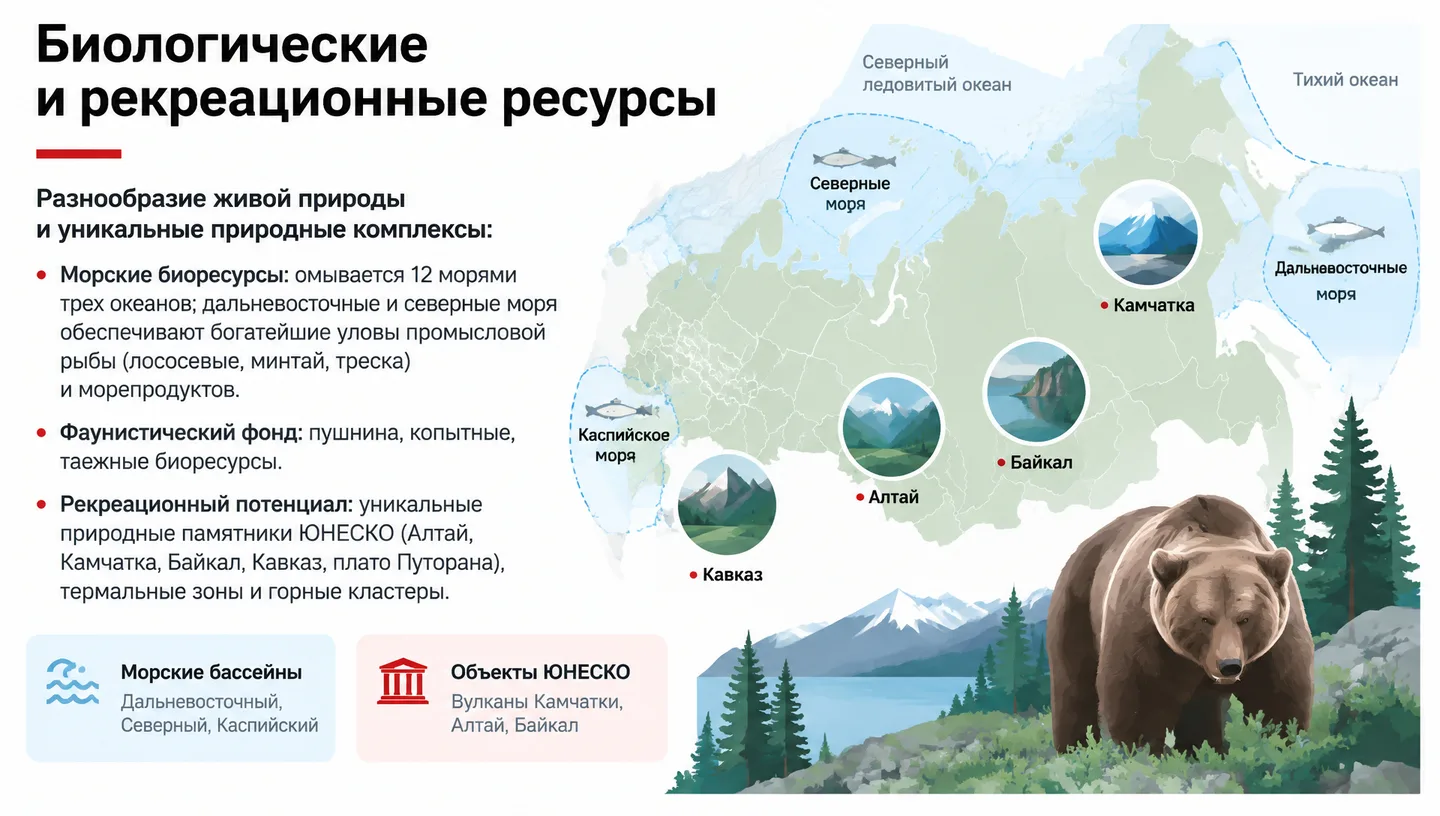 Биологические и рекреационные ресурсы