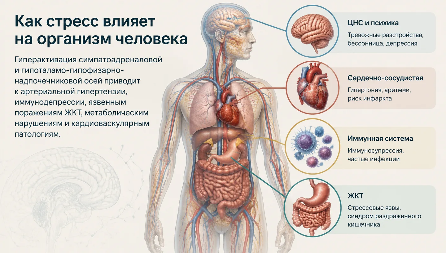Как стресс влияет на организм человека