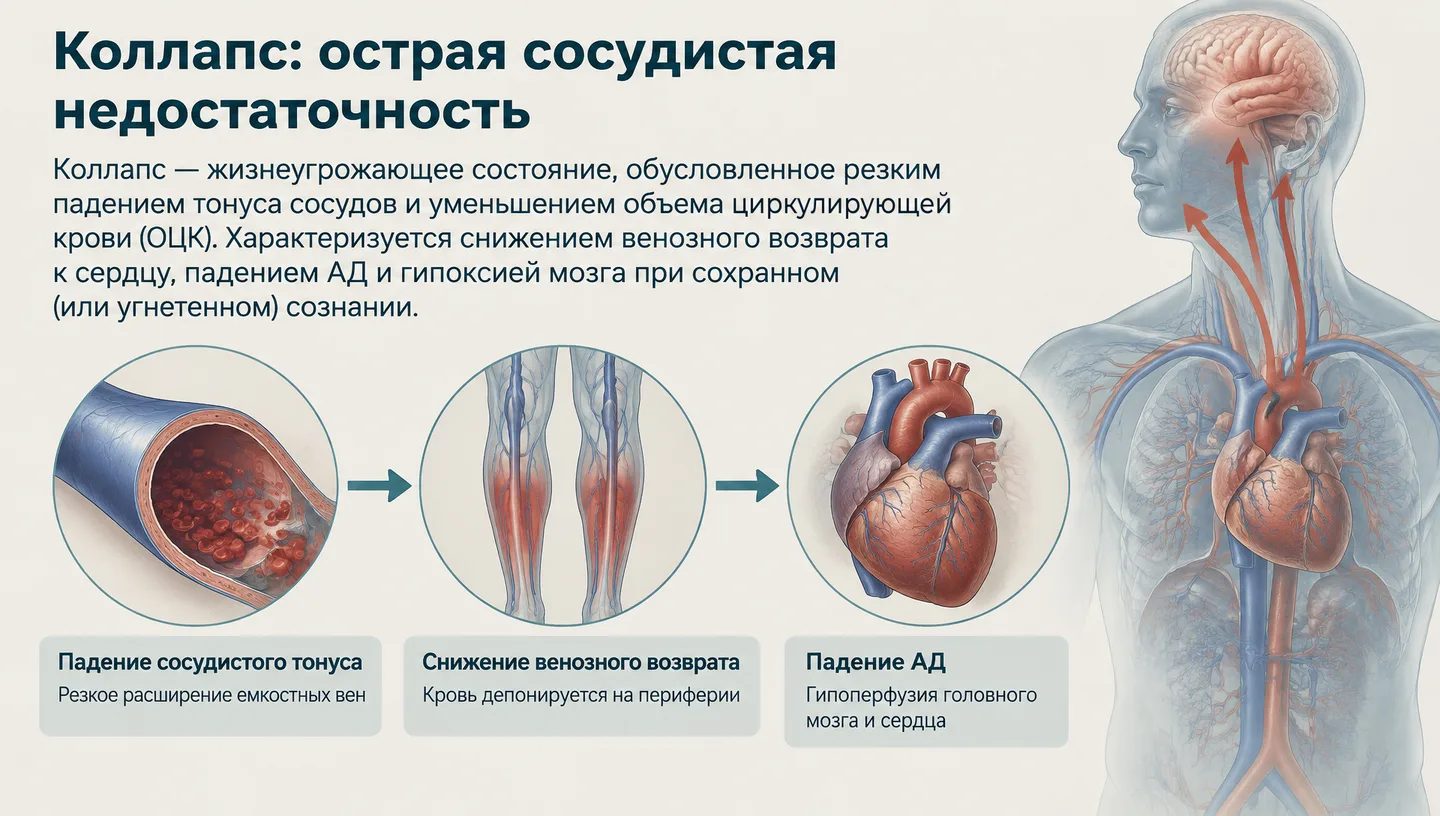 Коллапс: острая сосудистая недостаточность