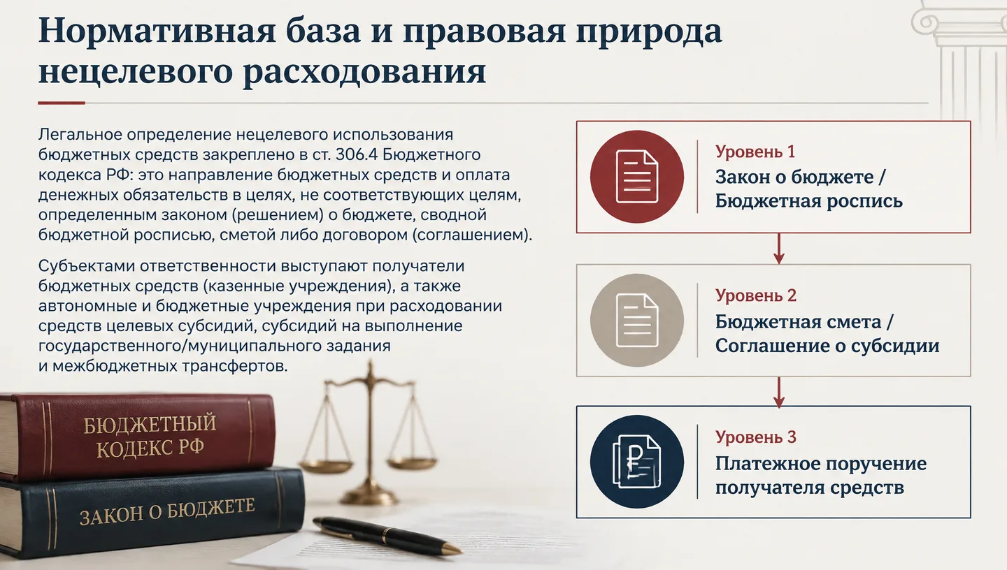 Нормативная база и правовая природа нецелевого расходования