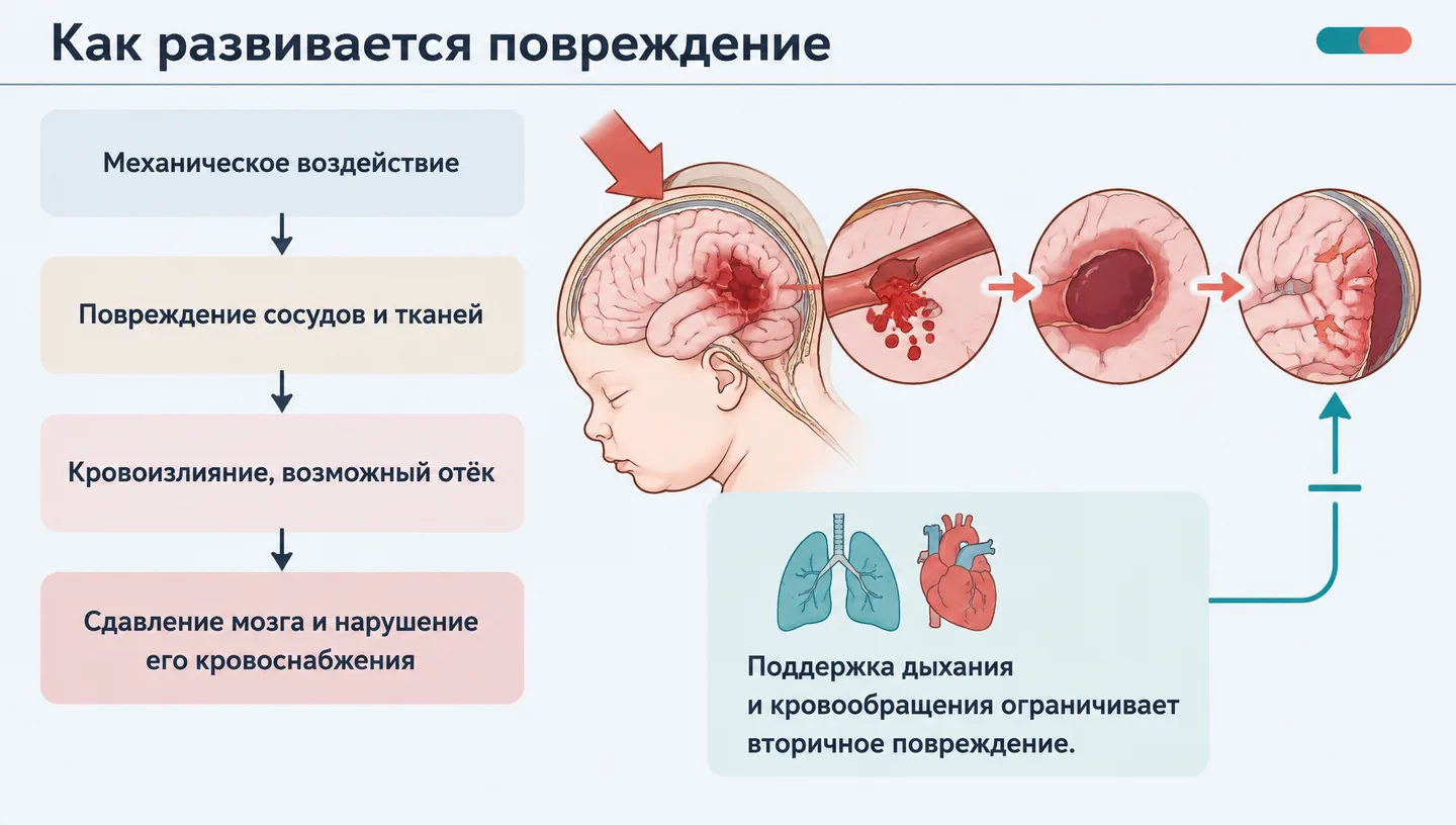 Как развивается повреждение