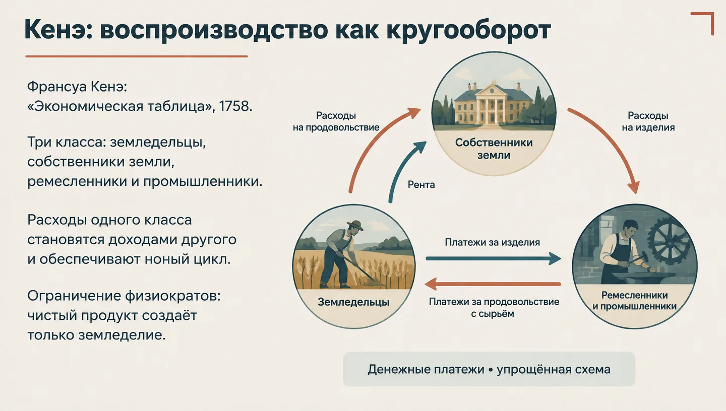 Кенэ: воспроизводство как кругооборот